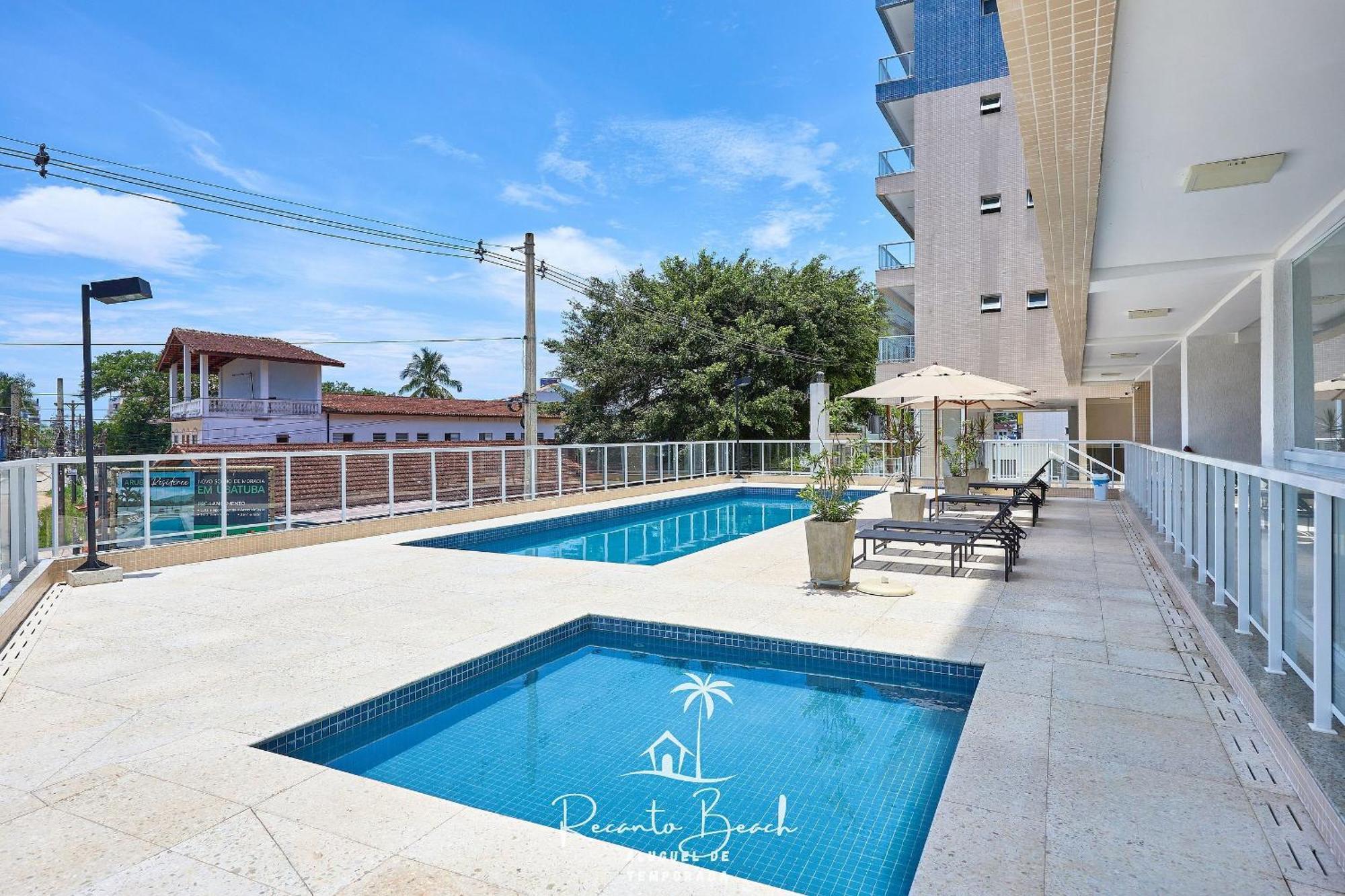 Apto Com Piscina Aquecida Sauna E Churrasqueira Ubatuba Extérieur photo